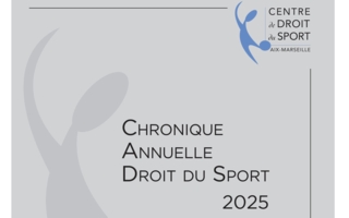 Publication de la Chronique annuelle Droit du sport - 2025